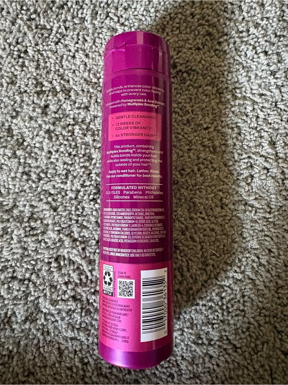 Schwarzkopf KERATIME Multiplex Bonding Color Protect Shampoo, 10.1 Fl. Oz New